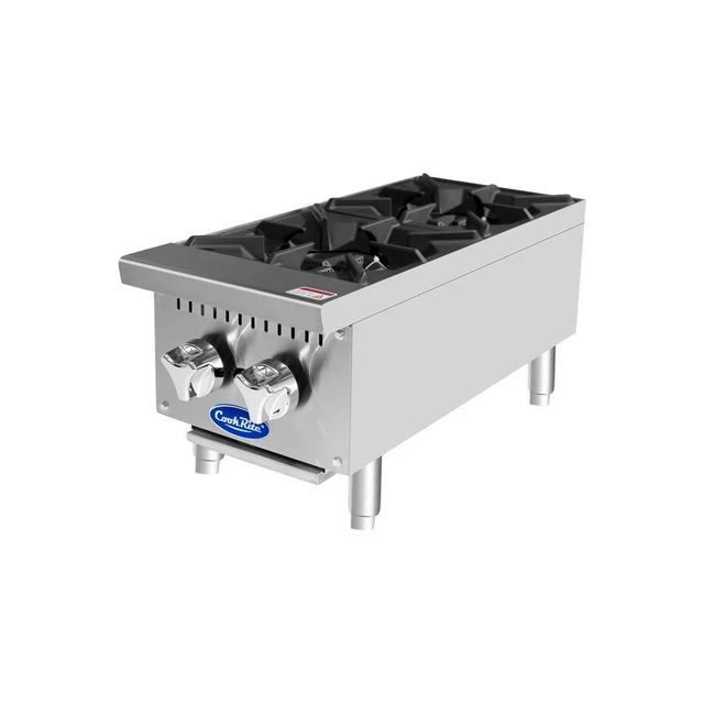 Atosa USA ACHP-2 12" Countertop Gas Hotplate with Manual Controls, 2 Burners ...