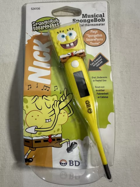 SpongeBob SquarePants Digital Musical Thermometer New Sealed In Package