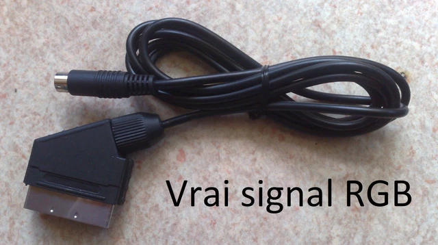 Câble RVB RGB Officiel SEGA Pour Mega Drive Et Master System II – Modèle 3085 – Occasion Nickel