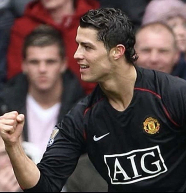 MAN UNITED 03/05 Black Away Shirt With Ronaldo 7 Printing £78.71 