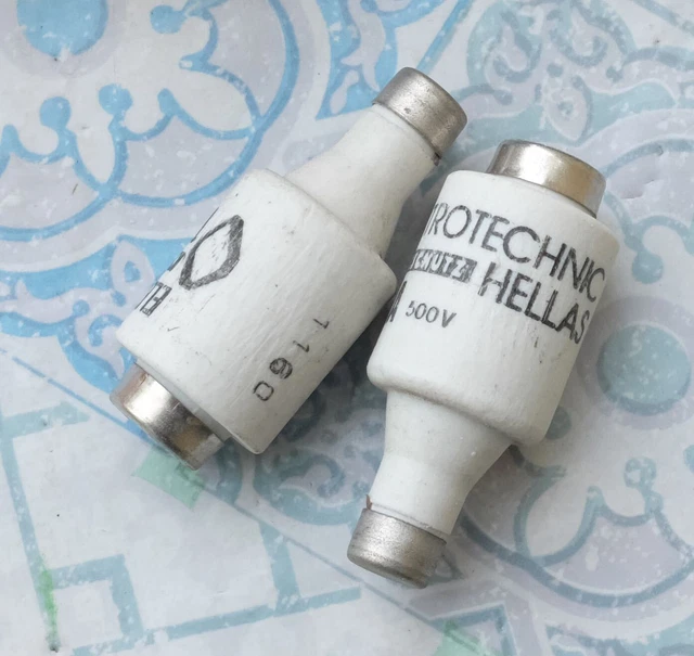 10x Electrotechnic Hellas Fusible bouteille 16A 500V. Lot de 10 4