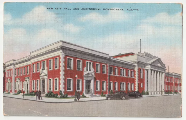 1950s GAME SHOW ENTRY New City Hall & Auditorium Montgomery Alabama VTG Postcard