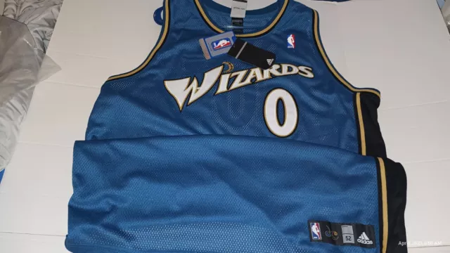00's Gilbert Arenas Washington Wizards Adidas Authentic NBA Jersey Size 48 XL – Rare VNTG