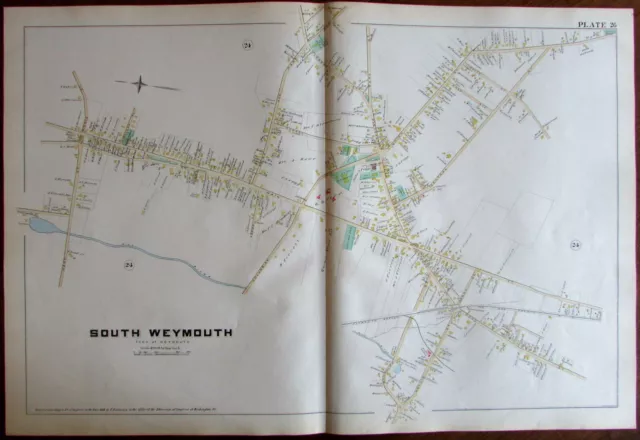 South Weymouth Norfolk County Massachusetts 1888 large detailed map