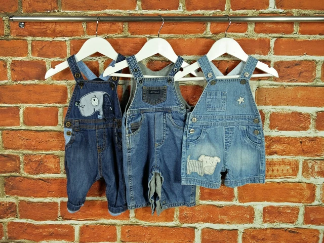 Baby Boy Bundle Age 0-3 Months Next Jasper Conran Denim Jean Dungaree Set 62Cm