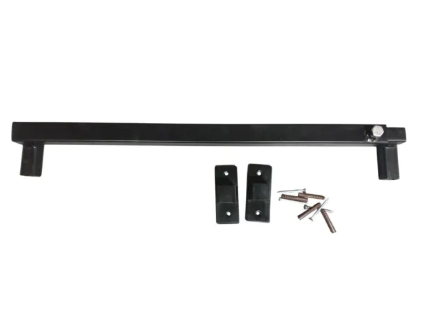 Adjustable door security bar/barricade heavy duty steel and fittings 63cm-110cm