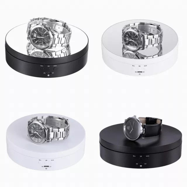 360° Electric Rotating Turntable Display Stand For Watch Jewelry Photography