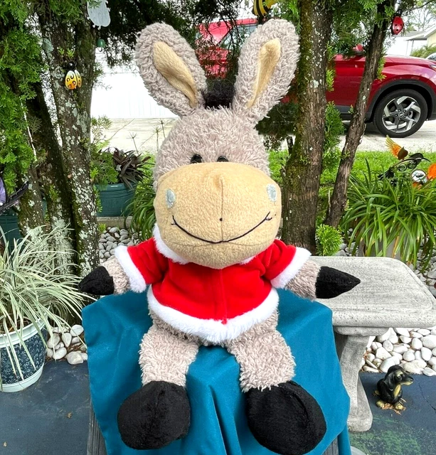 VERY RARE VINTAGE Kellytoy Santa Suit Donkey Horse 16" Plush Stuffed