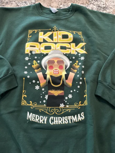 RARE Kid Rock Ugly Christmas Sweater Crack DEEZ NUTS sweat shirt XXL Detroit