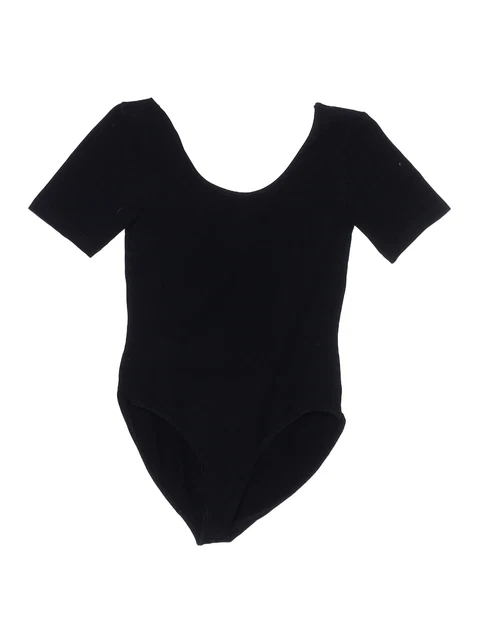 American Apparel Women Black Bodysuit S