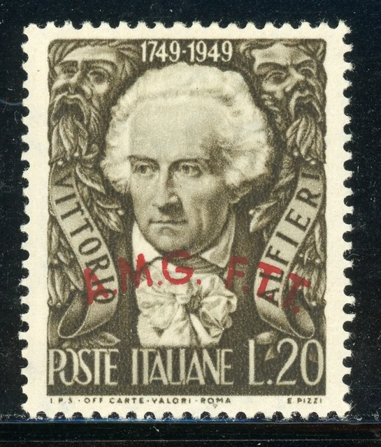 AMG-FTT Trieste MNH: Scott #46 20L Vittorio ALFIERI CV$14+
