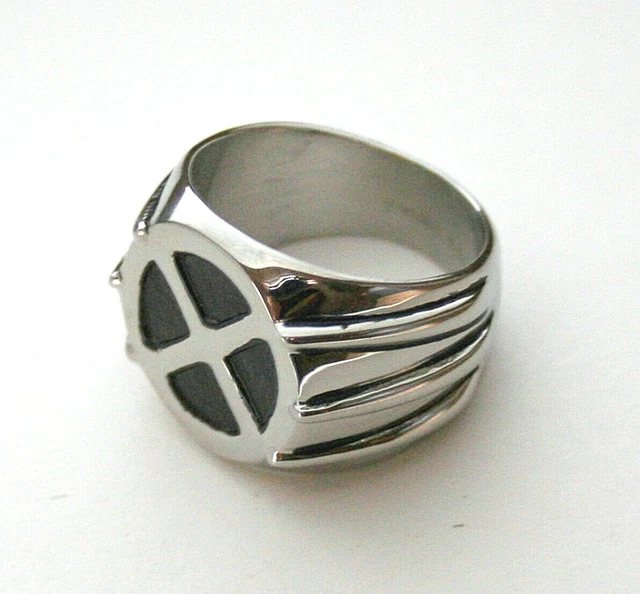 Marvel Comics Wolverine X-Men Logo Claws Stainless Steel Ring New NOS Box Sz 9