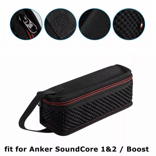 fit for Anker SoundCore 1&2 Boost Portable Speaker Storage Mesh Bag Travel Case