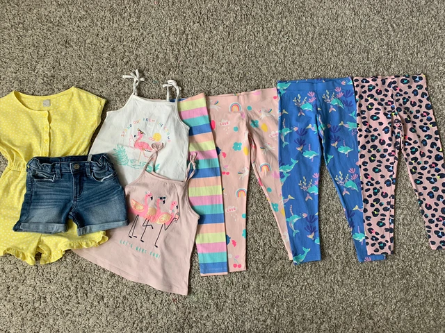 Girls Summer Bundle 4-5 Yr Mini Boden M&S John Lewis Leggings Playsuit Shorts