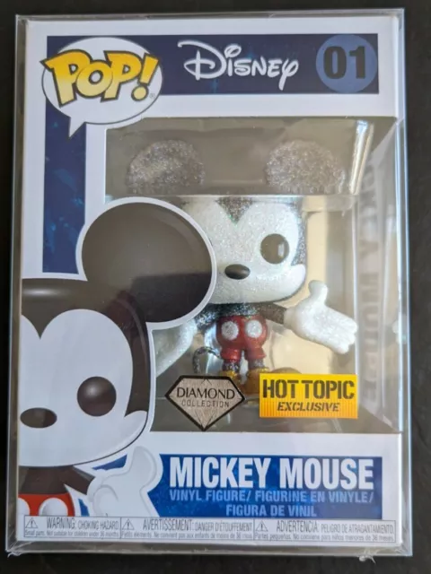 Funko pop Disney Mickey Mouse n°01 - Diamond Hot Topic Exclusive - Neuve