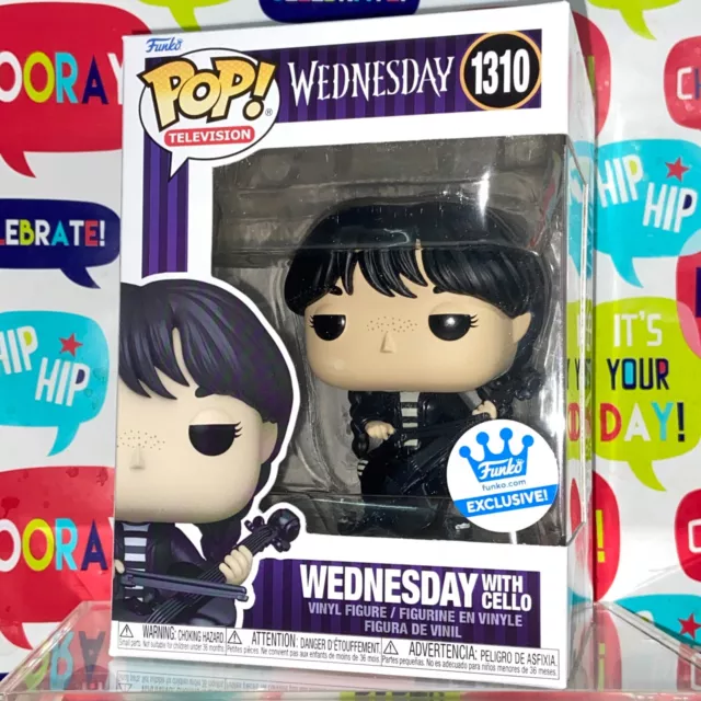 🇨🇦 AUTHENTIC Wednesday with Cello Funko Pop 1310 Funko Shop Exclusive + Protec