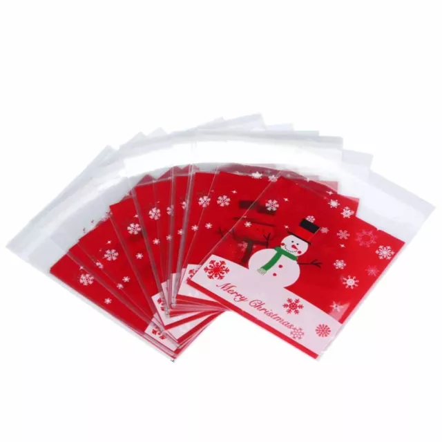 200 Pcs/Package Sacchetto Regalo Di Natale Sacchetti Autoadesivi Per Biscotti