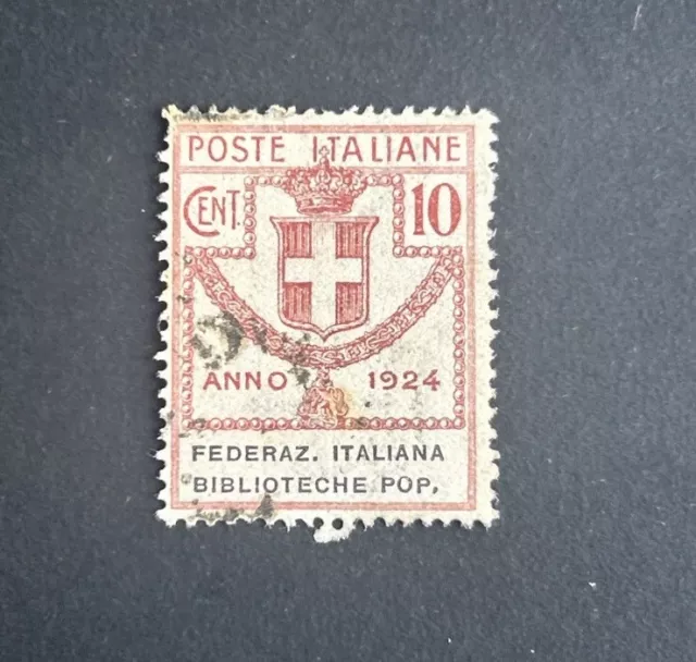 ITALIA REGNO 1924 ENTI PARASTATALI 10c. USATO