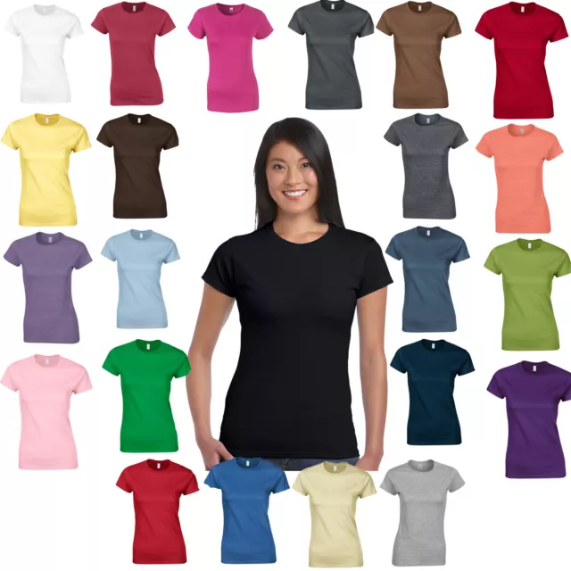 Gildan SoftStyle™ Ladies Women's Fitted Ringspun T-Shirt 100% Cotton S - 2XL