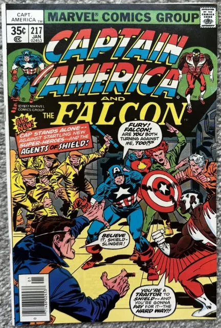 Captain America Comic #217 (Marvel,1978) 1St Quasar Marvel Boy Bronze Age ~