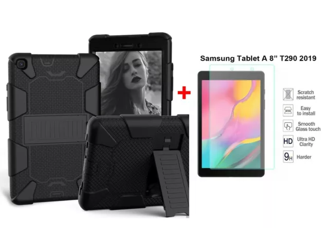 For Samsung Galaxy Tab A 8" SM-T290/T295 Shockproof Rugged Tablet Case+ Screen