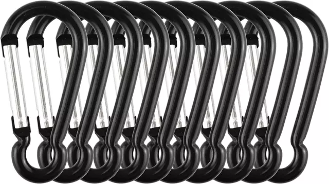 Aluminum Carabiner Clip 1.6/1.9/2.3/2.7/3.1 Inches Spring Snap Hook Keyring Cara