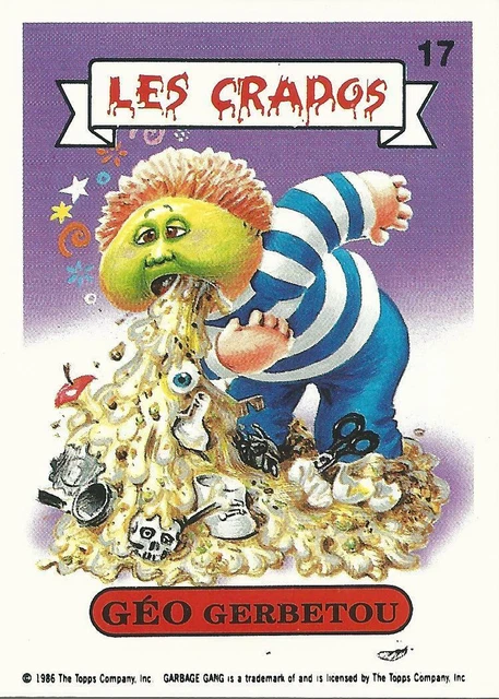 Carte à Collectionner Les Crados Série 1 - Stéphane Spiderman - Rare