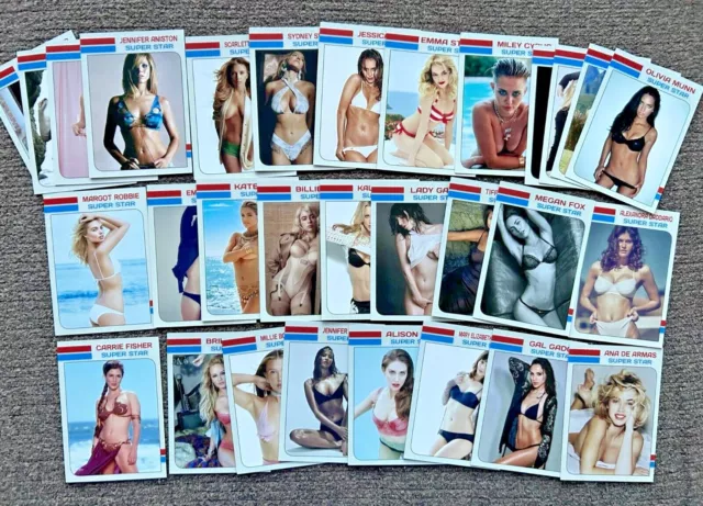 2 FOR 1 SALE - Celebrity Super Stars Trading Cards A-Z List (Kiss Riley Reid)