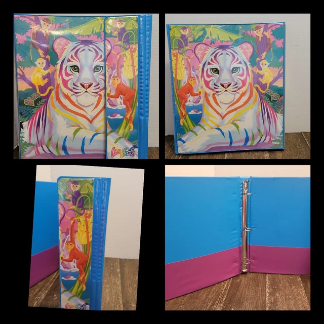 RARE Lisa Frank Vintage 90s White Rainbow Tiger Trapper Keeper Binder RARE Lisa Frank Vintage 90s White Rainbow Tiger Trapper Keeper Binder