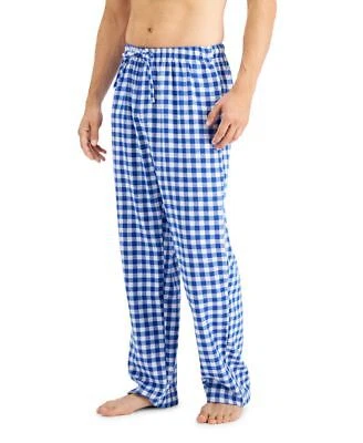 Club Room Mens Flannel Print Pajama Pan Navy Gingham 2XL NAVY Size XXLRG S/S