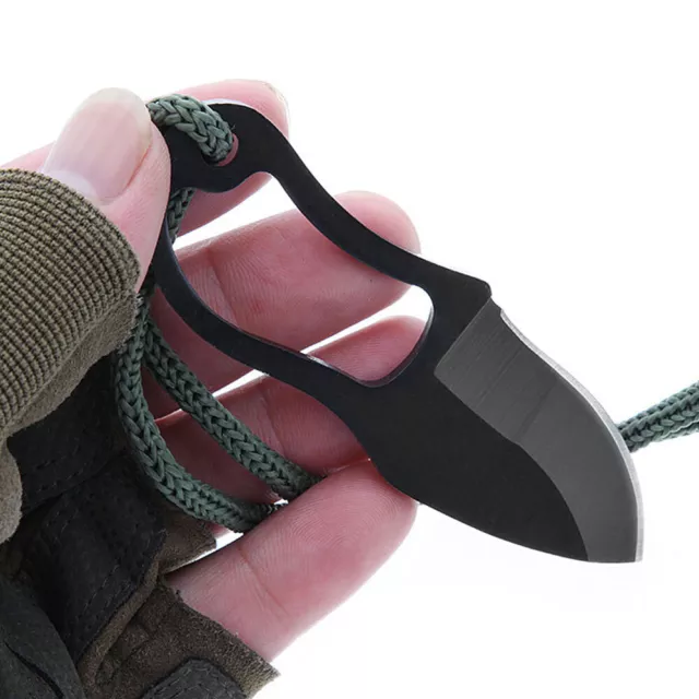 1x Camping Outdoor Survival Pocket Keychain Knife Key Shape With Sheath -