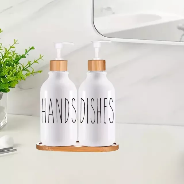 Farmhouse Kitchen Soap & Lotion Dispenser & Tray 3 piece Set