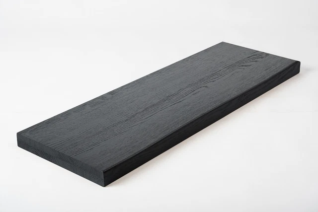 Escalera estante roble salvaje 4 cm cepillado gris antracita pintado