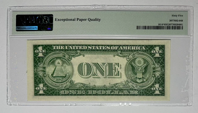 UNITED STATES 1935 E $1 Silver Cert. FR#: 1614* (STAR NOTE). PMG Graded: 65 EPQ. 2