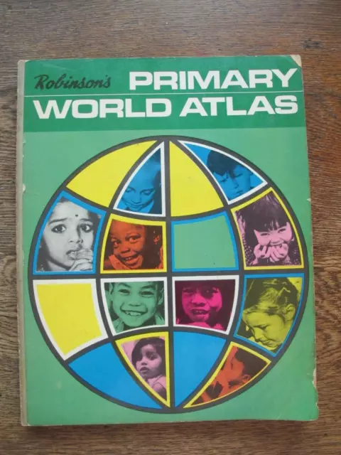 Robinson's Primary World Atlas - Rare Vintage 18th Edition 1970s Australia Maps