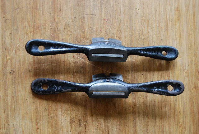 Antique Stanley SW Spokeshave No.64 & 63 USA * Flat & Round * Lot x 2 Sweetheart 3
