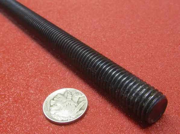 Metric 10.9 Steel Threaded Rod, RH, M14 x 2.0 Pitch x 1 Meter Length, 1 Unit