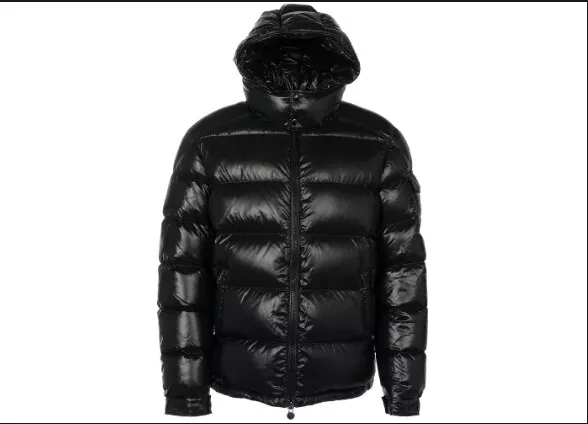 Moncler Maya Short Down Nylon Laque Puffer Jacket Men Black - Size 3