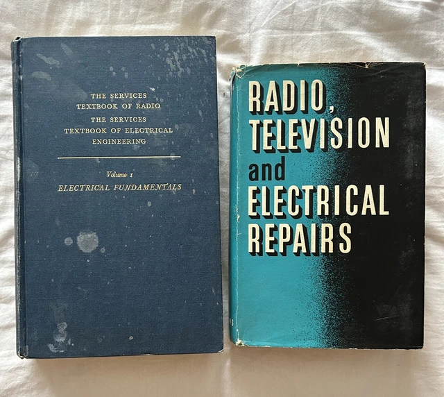 2 Vintage 1950s Books -Radio, TV & Electrical Repairs + Electrical Fundamentals