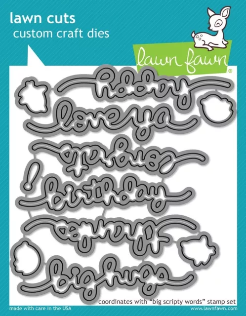 Lawn Fawn Die & Stamp Set - Big Scripty Words 3