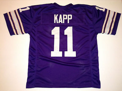 UNSIGNED CUSTOM Sewn Stitched Joe Kapp Purple Jersey - M, L, XL, 2XL
