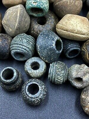 Antiquity Lot Old Beads Ancient Stone Age Stone Terracotta Jewelry Necklace 3