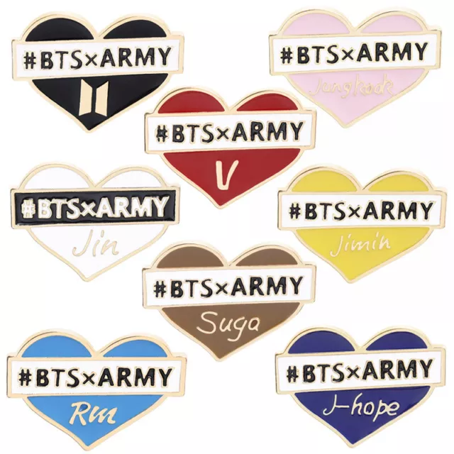 Kpop BTS ARMY Bangtan Boys 2 & 8 PCS Brooch Pin Badge Button For Bag Clothes Ku