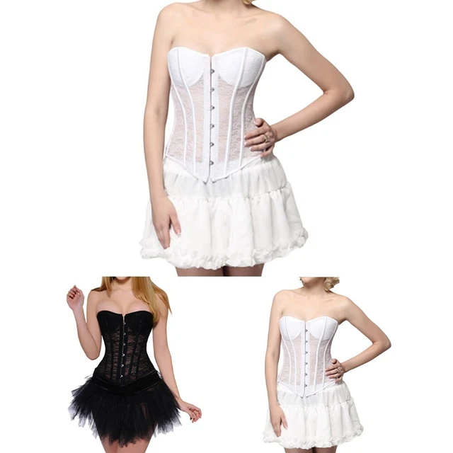 WOMENS FASHION FORWARD Tight Fitting Lace Up Corset with Sleeveless