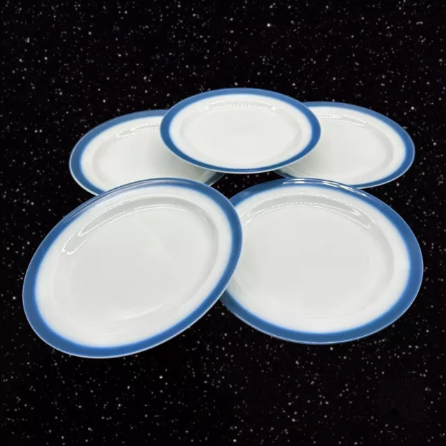 Arzberg Hutschenreuther Gruppe Germany Plate Dish Set 5 Pcs Porcelain Blue White