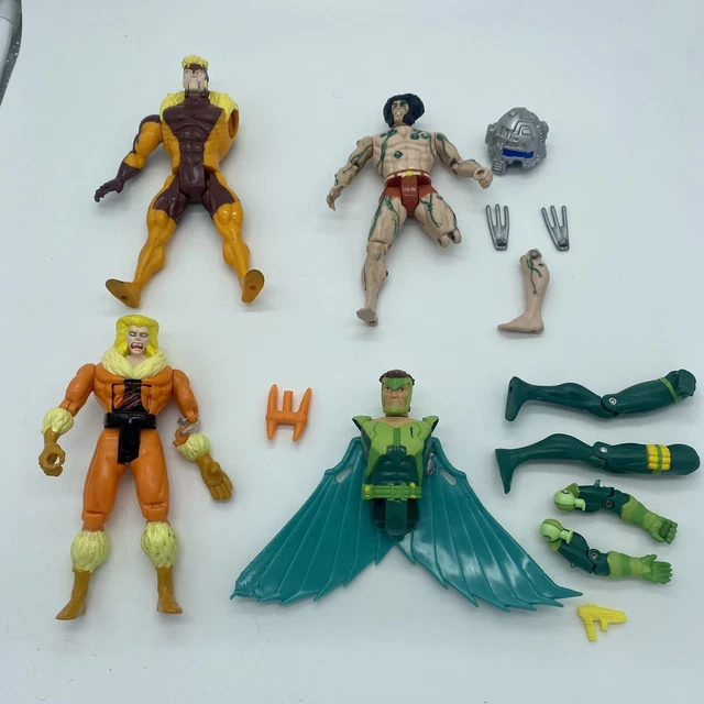 1990's Toy Biz Damaged Action Figure Lot X-Men Spiderman Marvel For Parts