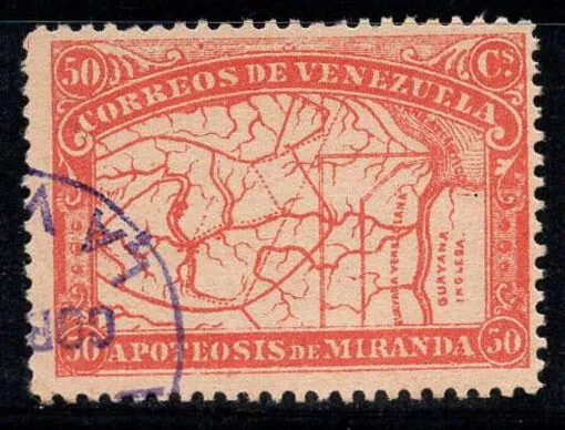 Venezuela 1896 Mi. 51 Usato 100% 50 C, Mappa