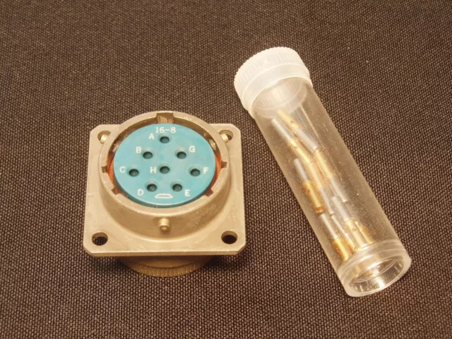 Qty 1: ITT / Amphenol / Conesys Mil-Spec Connector 8-Pin MS27472E16B8S NOS!