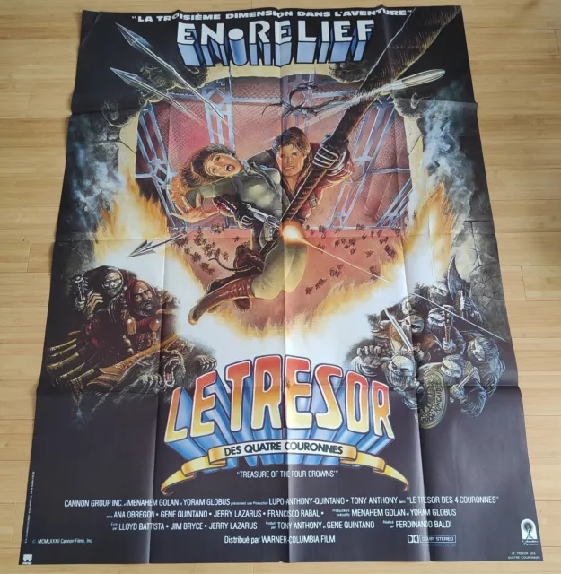 Affiche Cinema 120x160 Le trésor des quatre  couronnes en relief