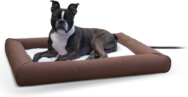 XHT Deluxe Lectro-Soft Outdoor Heated Bolster Cat & Dog Bed